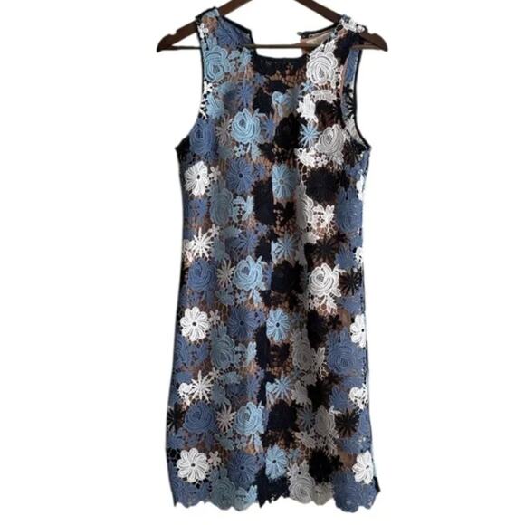 MICHAEL MICHAEL KORS Floral Lace Shift Dress Sz 6 - Picture 2 of 6